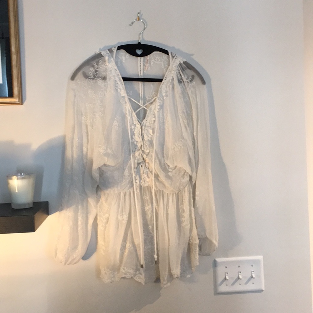 Free People flowy blouse/ swim coverup